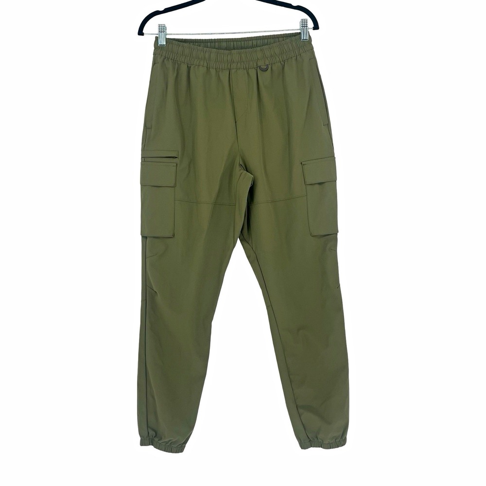 All in Motion Men's M Olive Green Cargo Jogger Pants Athletic Tech Utility
